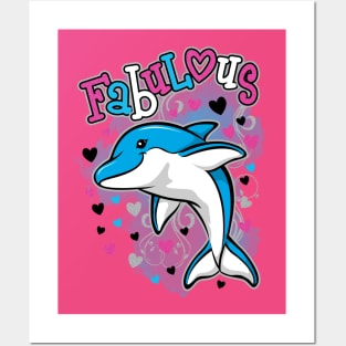 Dolphin Fabulous kids t-shirt Posters and Art